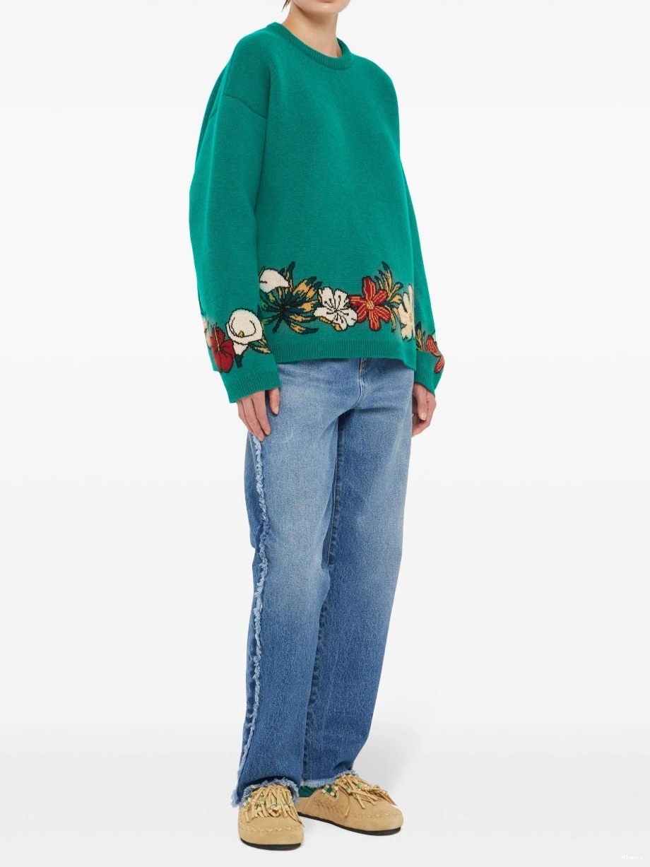 Cheap intarsia-knit jumper Alanui floral Women cashmere 0330